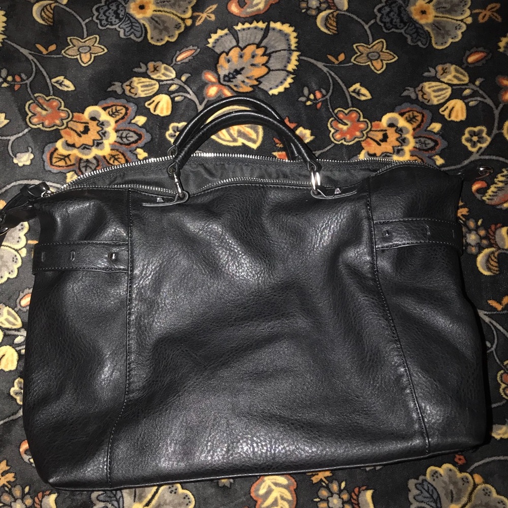 Black Faux Leather
